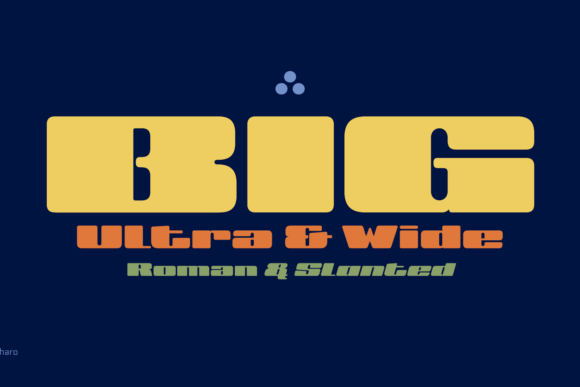 Big Ultra Wide Typeface for Bold Editorial Design