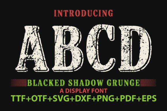 Blacked Shadow Grunge: The Ultimate Athletic Display Typeface