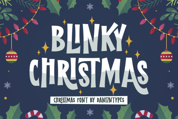 Blinky Christmas Font: A Festive Display for Holiday Designs