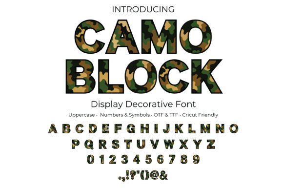 Camo Block Font for Bold Campaign Visuals