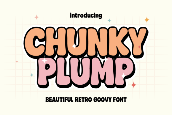 Chunky Plump Font for Retro Craft Designs