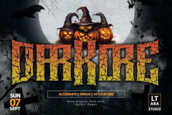Darkore Typeface for Bold Editorial Design