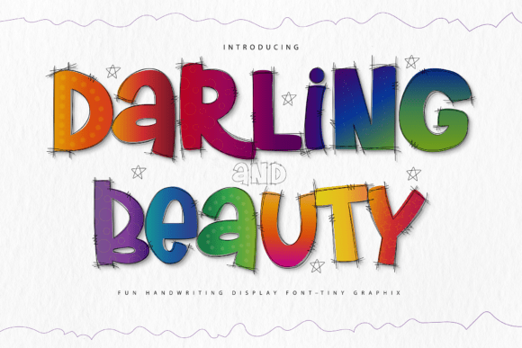 Darling and Beauty: A Playful Display Font for Editors