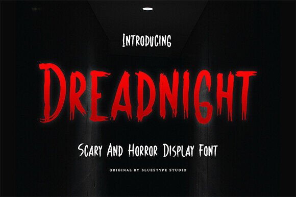 Dreadnight: A Horror Display Font for Editorial Impact
