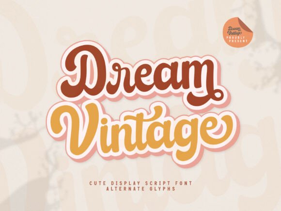 Dream Vintage Font for Modern Web Design
