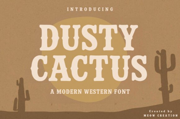 Dusty Cactus: Bold Western Display Font for Web