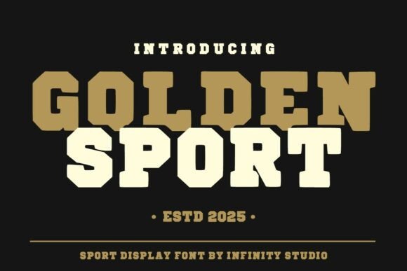 Golden Sport Typeface for Bold Brand Identity
