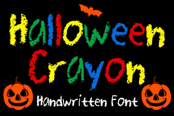 Halloween Crayon Typeface for Handmade Brands