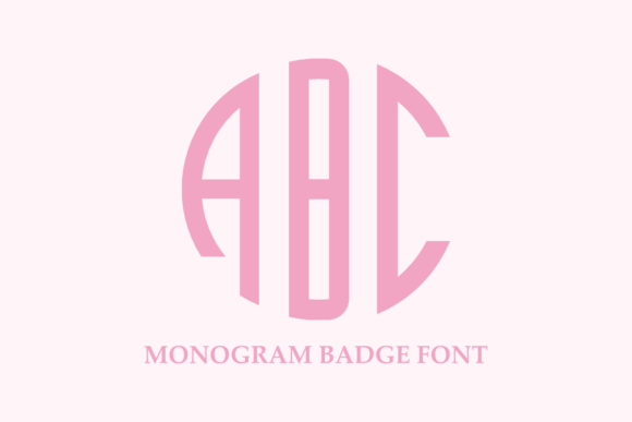 Monogram Badge Font for Editorial Design