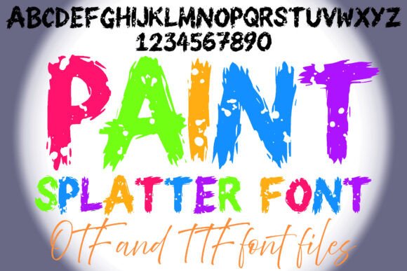 Paint Splatters: A Bold Display Font for Makers