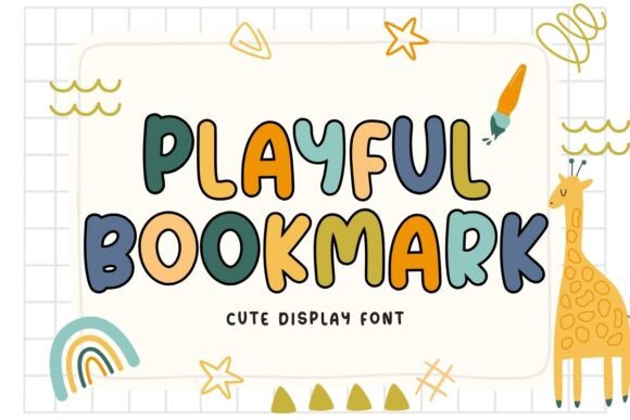 Playful Bookmark Font for Creative Makers