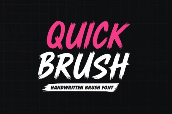 Quick Brush Font for Handmade Product Design