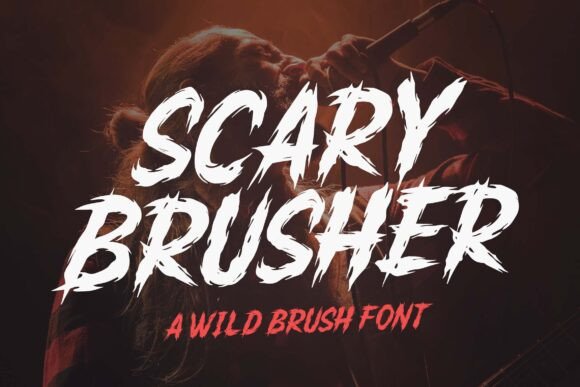 Scary Brusher: The Wild Display Font for Crafters