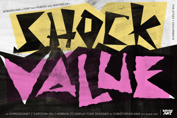 Shock Value Font for Bold Handmade Branding