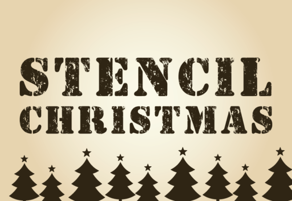 Stencil Christmas: A Vintage Display Font for Holiday Design