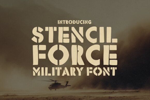 Stencil Force Typeface for Bold Maker Branding