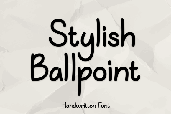 Stylish Ballpoint Font for Editorial Design