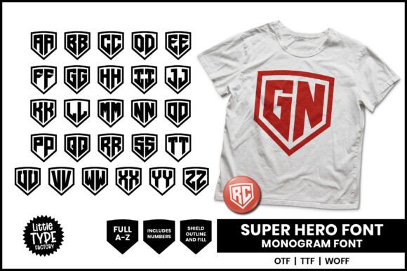 Super Hero Shield Monogram Font for Bold Branding