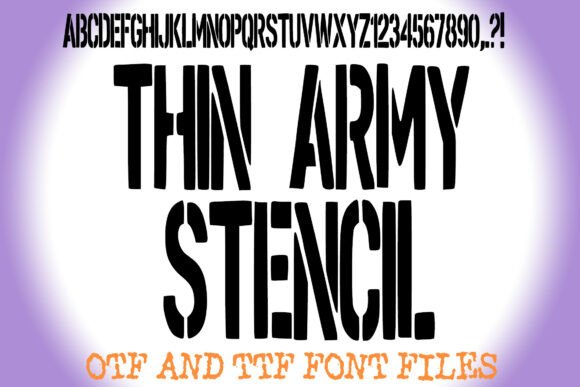 Thin Army Stencil: A Bold Display Font for Editorial Impact
